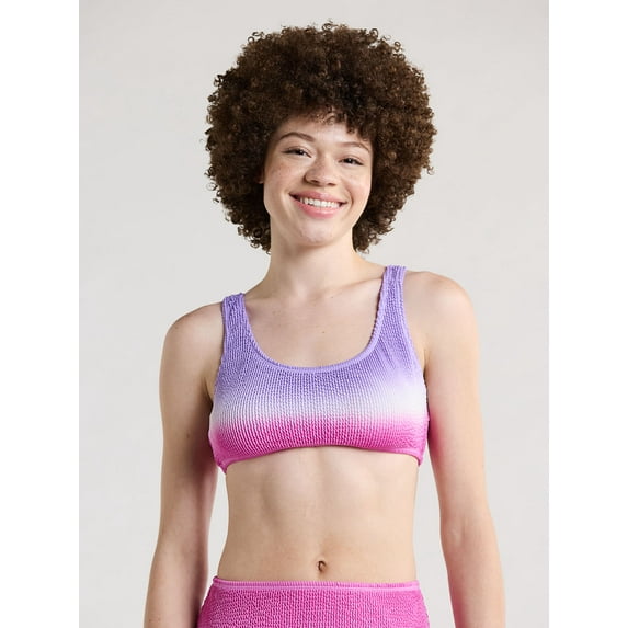 No Boundaries Juniors’ Crinkle Bralette Bikini Top, Sizes XS-XXL
