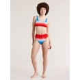 thumbnail image 1 of No Boundaries Juniors' Crinkle High Waisted Bikini Bottoms, Sizes XS-XXL, 1 of 4
