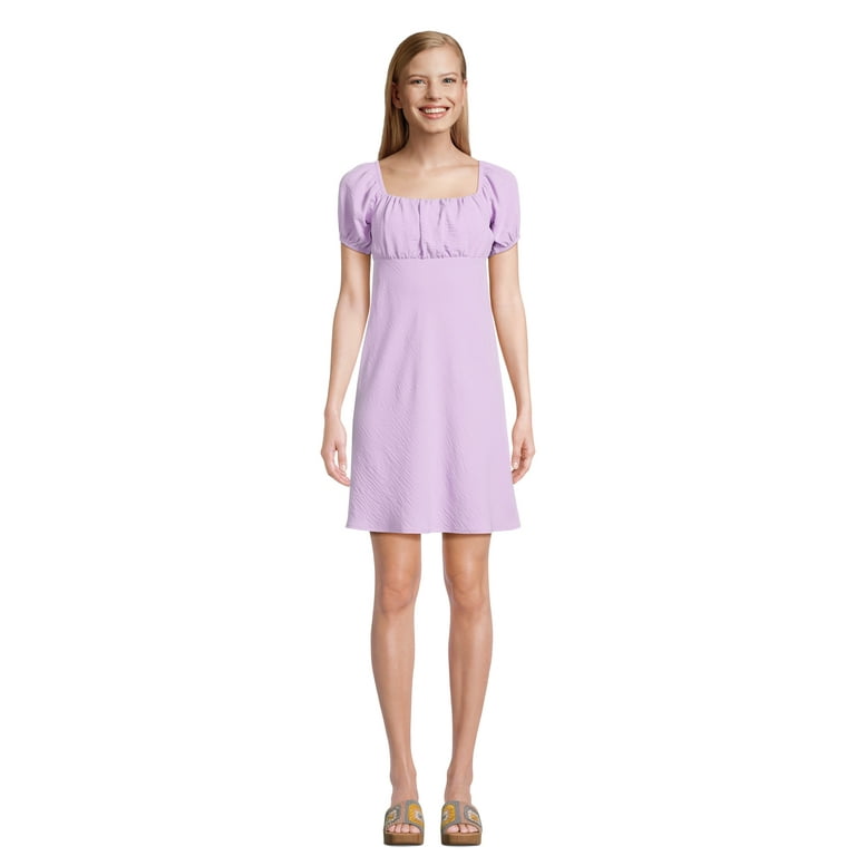 Flattering Scoop Purple Mini Dress Flattering Scoop Purple Mini Dress