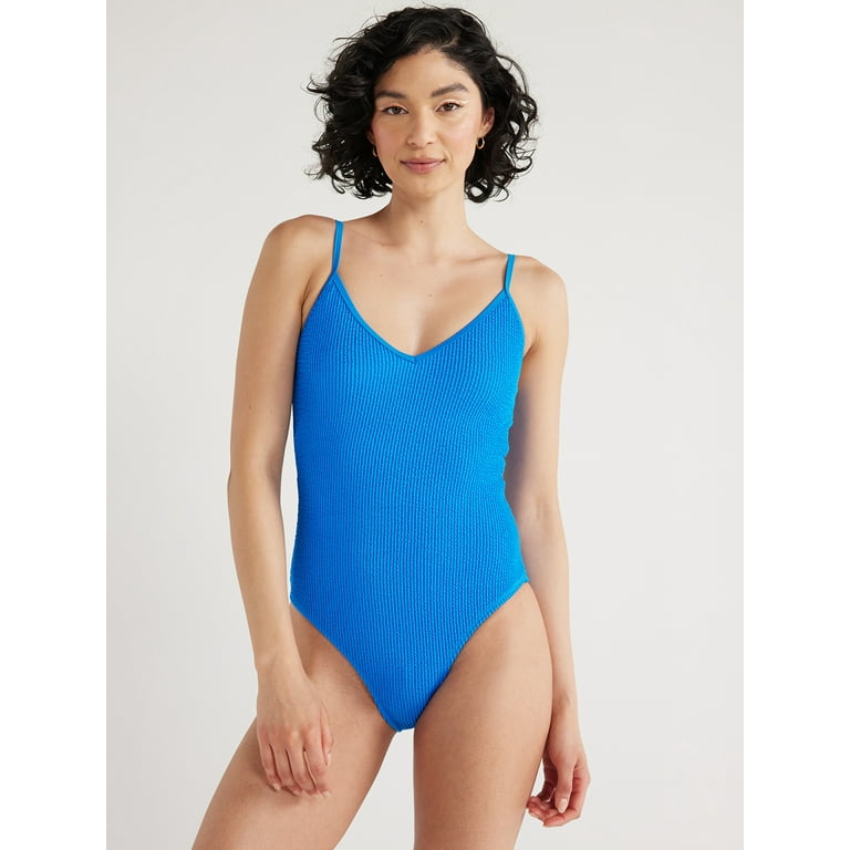 No Boundaries Juniors' Crinkle One Piece Swimsuit, Sizes S No Boundaries Juniors' Crinkle One Piece Swimsuit, Sizes S