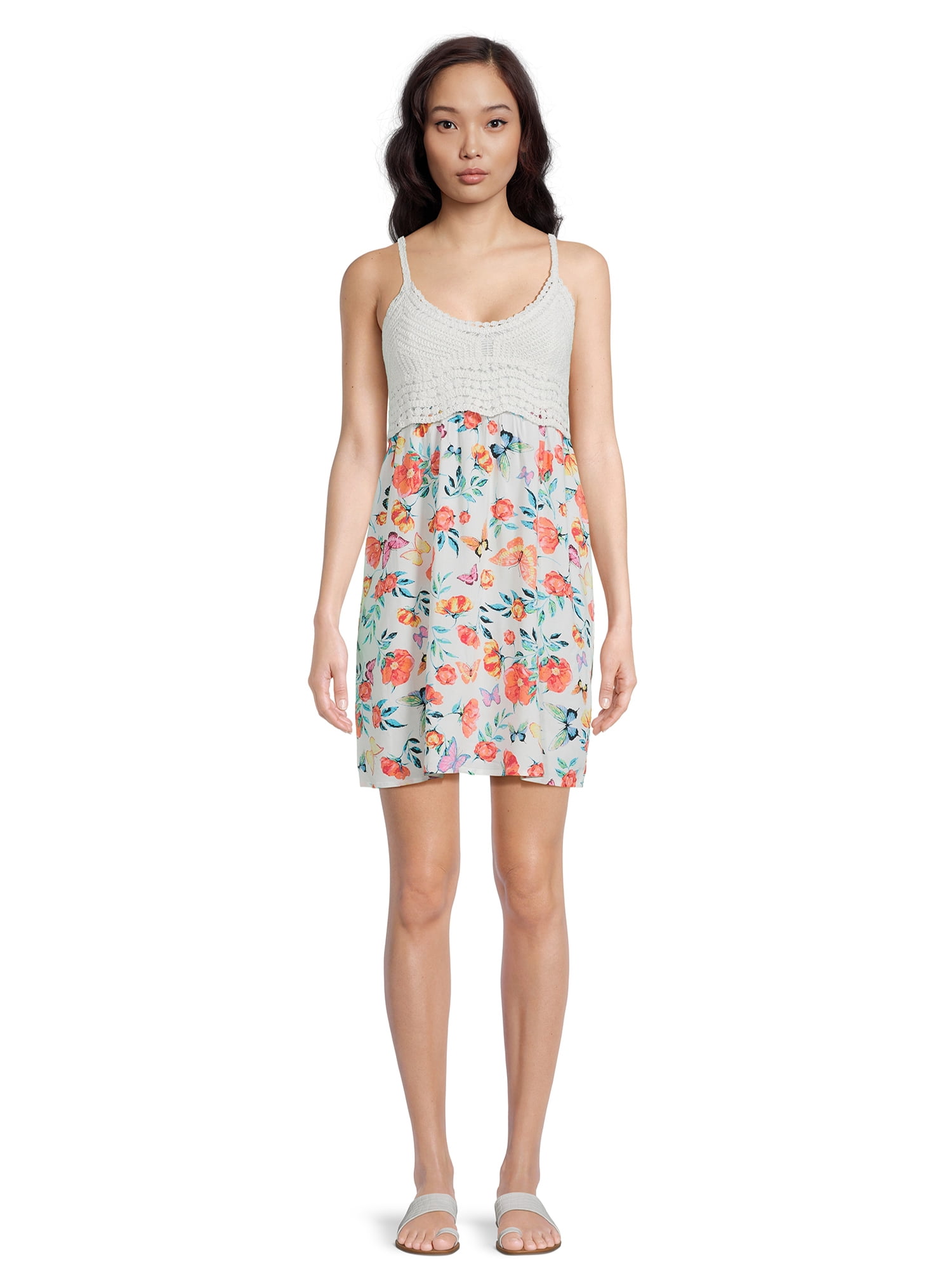 Crochet slip cheap dress