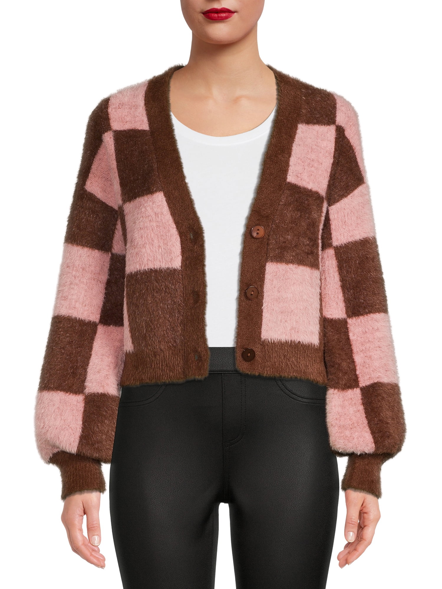 No Boundaries Juniors' Cropped Open Front Cardigan - Walmart.com