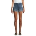 thumbnail image 1 of No Boundaries Curvy Mom Shorts, Women's and Women's Plus, 1 of 6