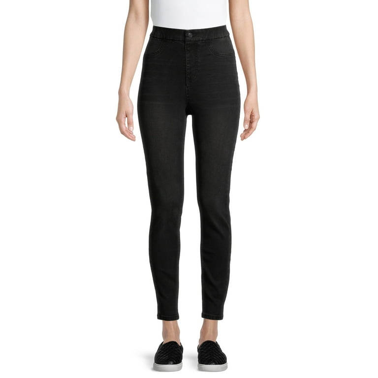 No Boundaries Mid Rise Jegging (Large 11/13, Pinstripe)