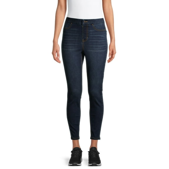 No Boundaries Juniors' Curvy Super High Rise Pull On Jeggings