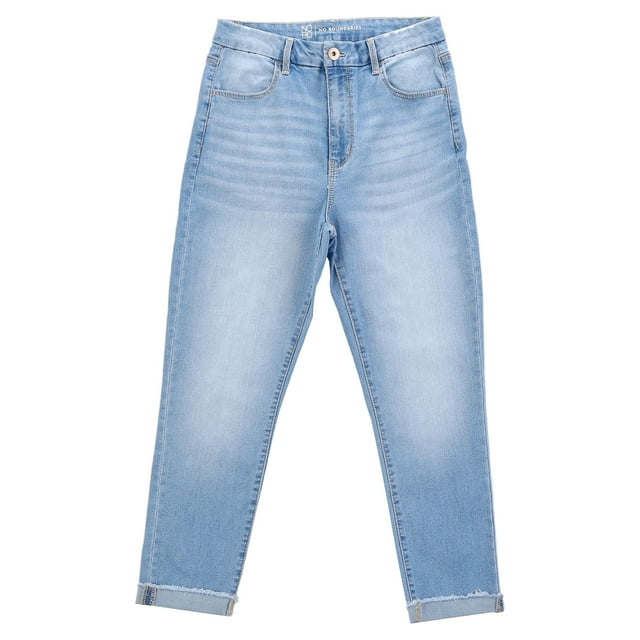 No Boundaries Juniors Curvy Ultra High Rise Crop Skinny Jeans - Walmart.com