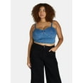 thumbnail image 1 of No Boundaries Denim Corset Top, Women's and Women's Plus, 1 of 4