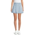 thumbnail image 1 of No Boundaries Juniors' Denim Pleated Skirt, 1 of 5