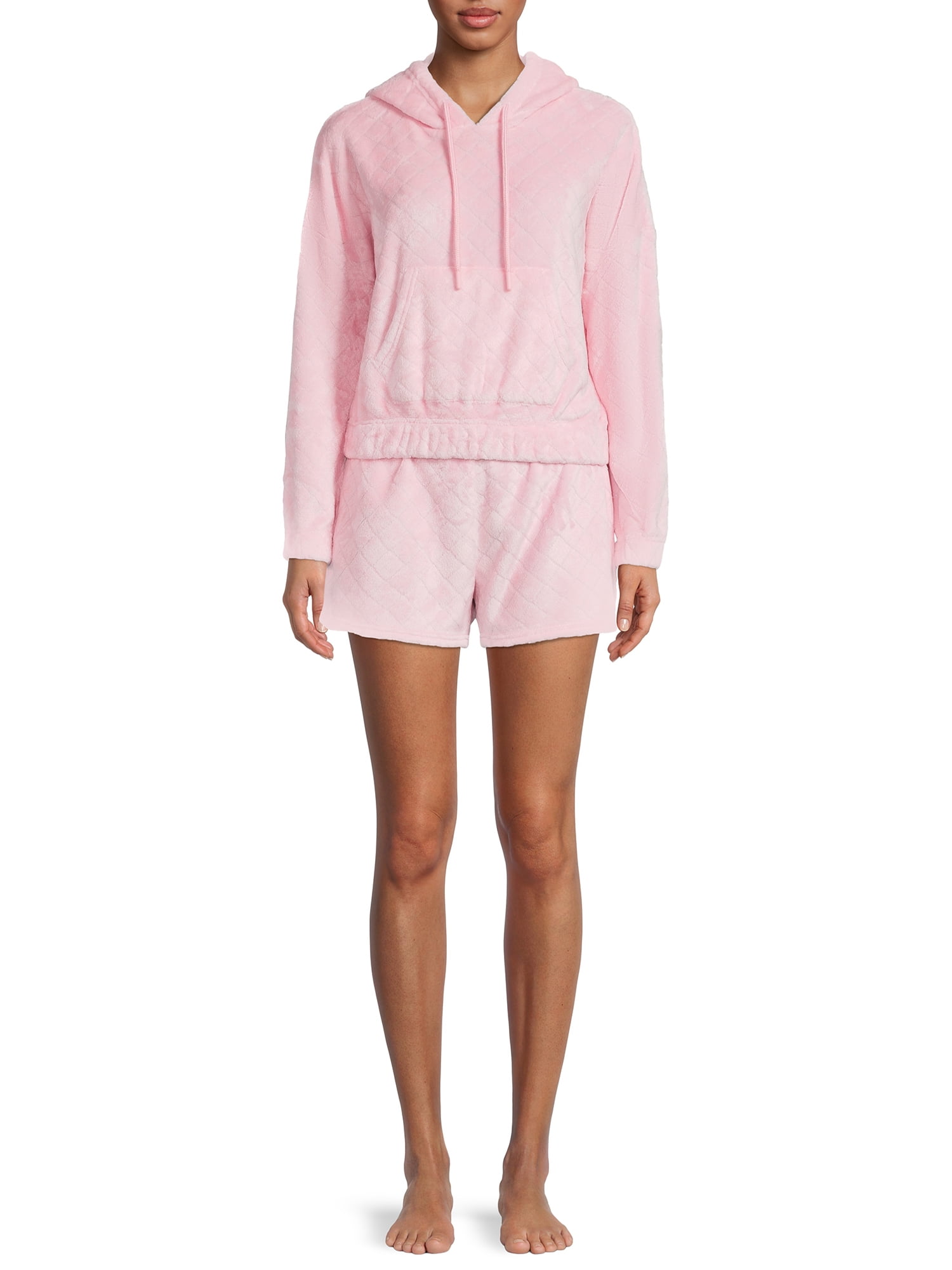 Indiebeautie Faux-Leather Hoodie & Shorts Set