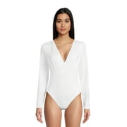 No Boundaries Juniors' Double Layer Bodysuit with Long Sleeves, Sizes XS-3XL