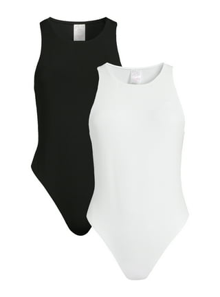 APEXFWDT Seamless Long Sleeve Thong Bodysuit for Women Crew Neck