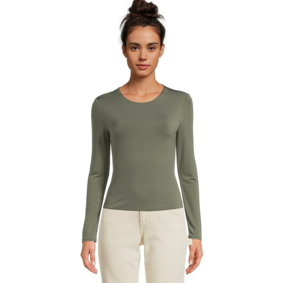 No Boundaries Juniors Double Layer Long Sleeve Tee, Sizes XS - 3XL