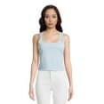 thumbnail image 1 of No Boundaries Juniors' Double Layer Square Neck Tank Top, Sizes XS-XXXL, 1 of 5