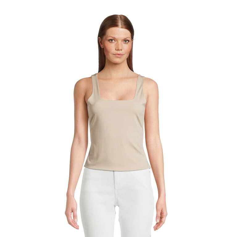 No Boundaries Juniors' Double Layer Square Neck Tank Top