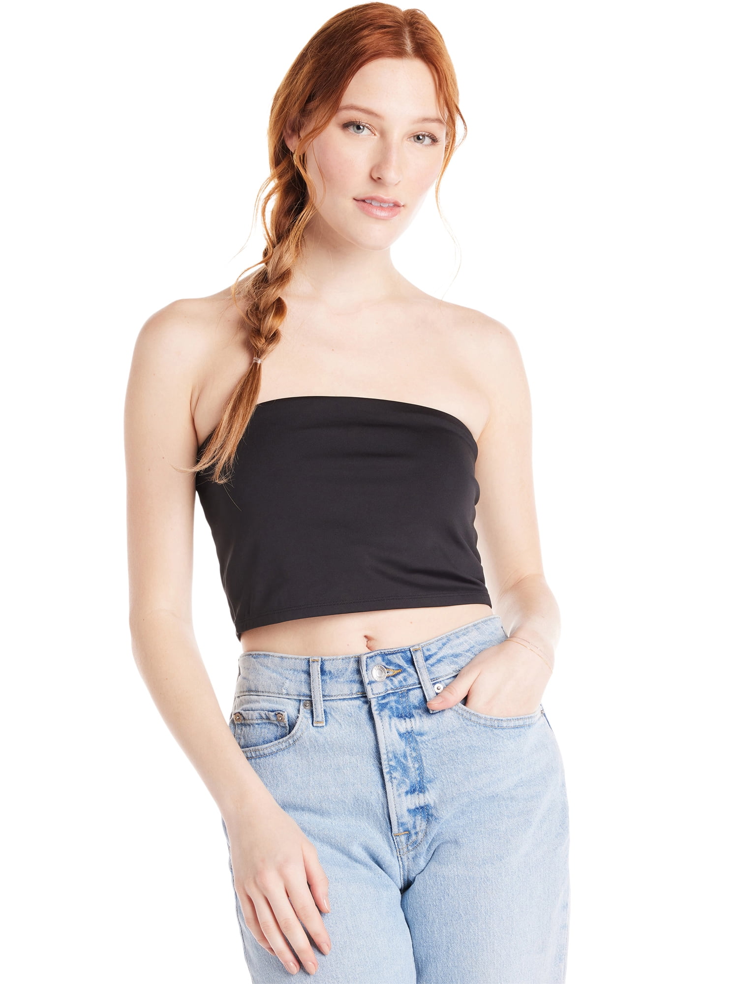 No Boundaries Juniors Double Layer Tube Top, Sizes XS-XXXL - Walmart.com