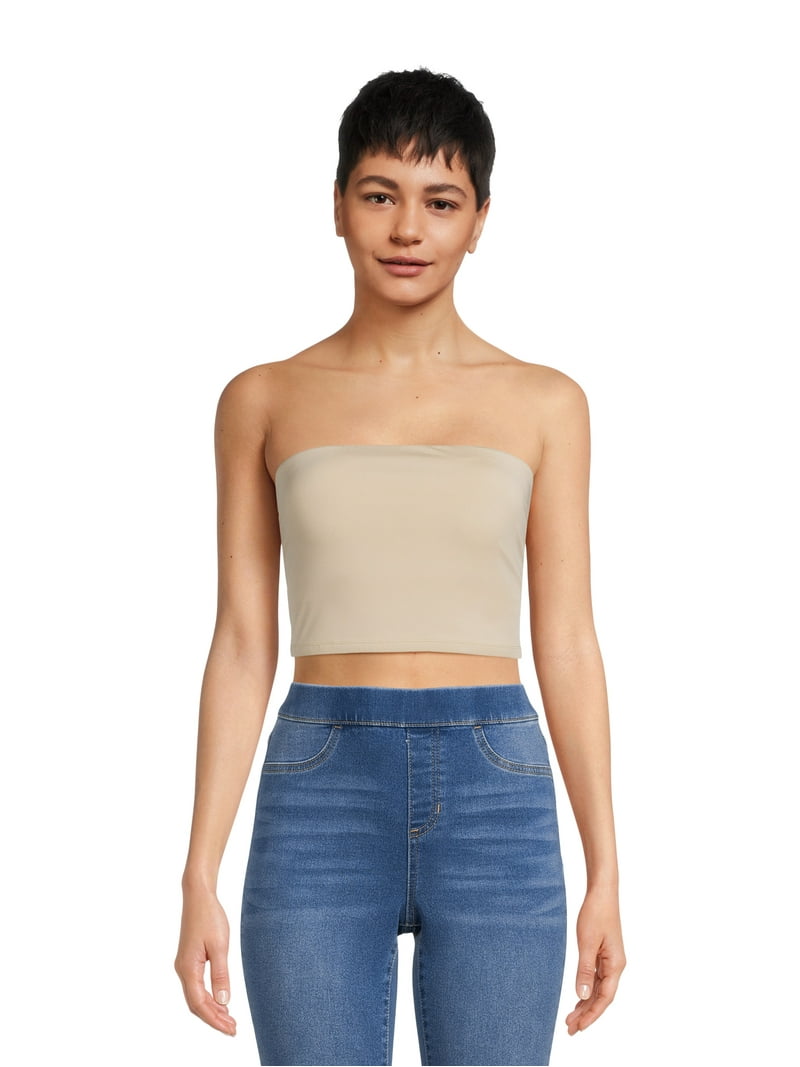 No Boundaries Double Layer Tube Top, Women's and Women's Plus