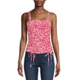 thumbnail image 1 of No Boundaries Juniors Double Ruched Tank Top, 1 of 5
