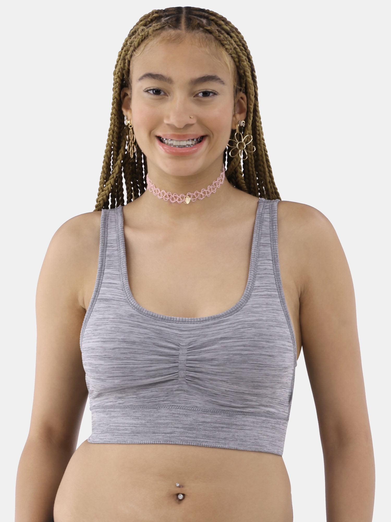 No Boundaries Double Scoop Seamless Bra, Women’s and Women’s Plus