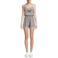 thumbnail image 1 of No Boundaries Juniors' Double Strap Romper, 1 of 5