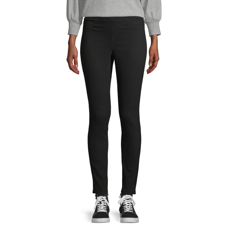 No Boundaries Juniors' Essential Pull-On Knit Woven Jeggings 