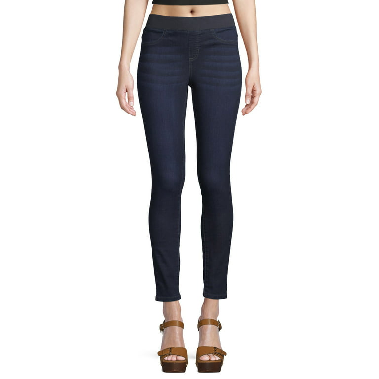 No Boundaries Juniors' Essential Pull-On Knit Woven Jeggings