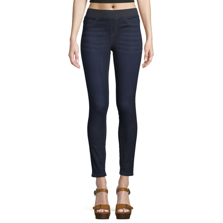 No Boundaries Juniors' Essential Pull-On Knit Woven Jeggings