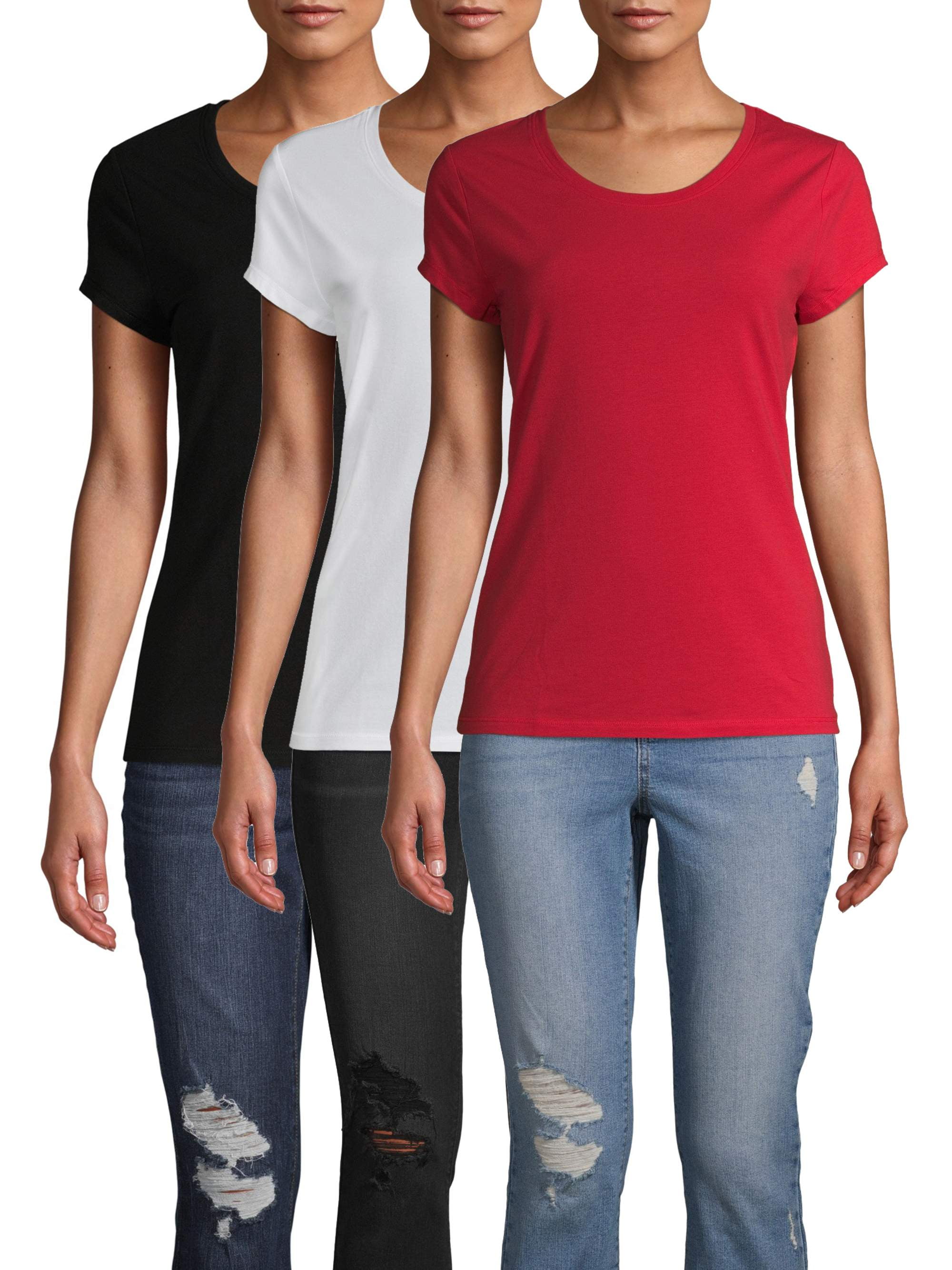 No Boundaries Juniors Everyday Short Sleeve TShirt, 3Pack