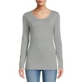 thumbnail image 1 of No Boundaries Juniors' Everyday T-Shirt with Long Sleeves, 1 of 5