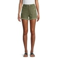 thumbnail image 1 of No Boundaries Juniors' Exposed Button Chop Pocket Mid-Rise Shorts, 1 of 6