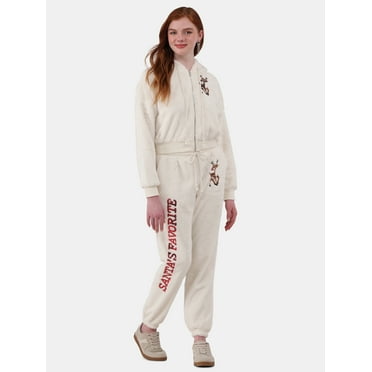 No Boundaries Faux-Fur Christmas Track Suit, 2-Piece, Women's and Women's Plus
