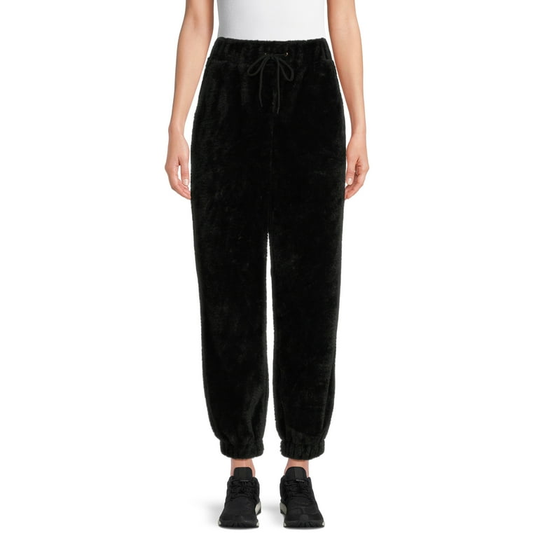 No Boundaries Juniors Faux Fur Joggers Sizes XS 3XL Walmart