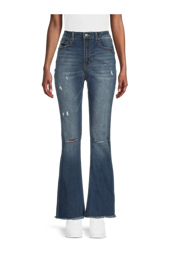 Juniors Five Pocket Flare Jeans, Sizes 3-19