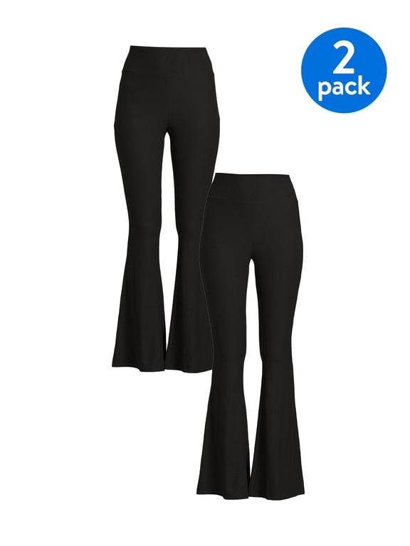 Juniors’ Flare Pants, 2-Pack
