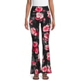thumbnail image 1 of No Boundaries by No Boundaries Juniors' High Rise Pull-On Flare Pants, Size 2XL, 1 of 5