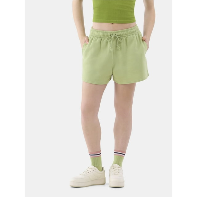 No Boundaries Fleece Sweat Shorts, Inseam 3”, Women's