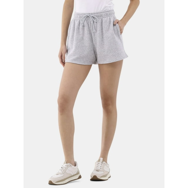 No Boundaries Fleece Sweat Shorts, Inseam 3”, Women's