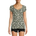 thumbnail image 1 of No Boundaries Juniors' Floral Button Front Top, 1 of 5