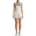 thumbnail image 1 of No Boundaries Juniors' Floral Shortalls, 1 of 6