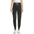 thumbnail image 1 of No Boundaries Juniors' French Terry Cargo Jogger Pants, 1 of 5