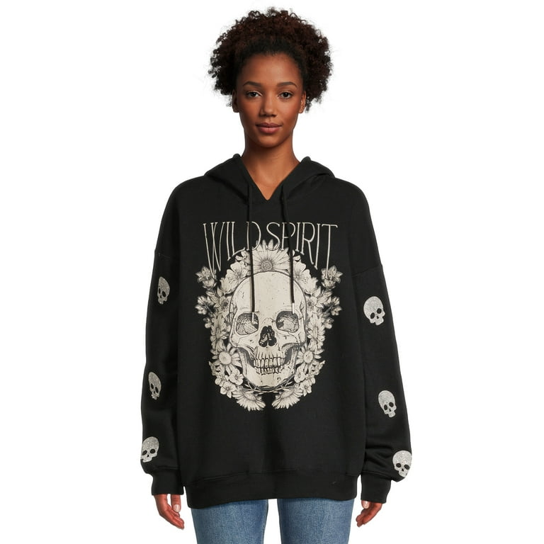 No boundaries shop skull hoodie