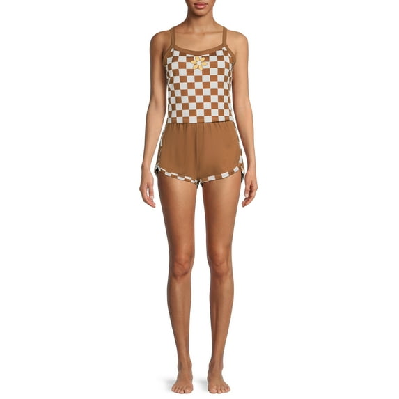 No Boundaries Juniors Graphic Tank and Shorts 2-Piece Set