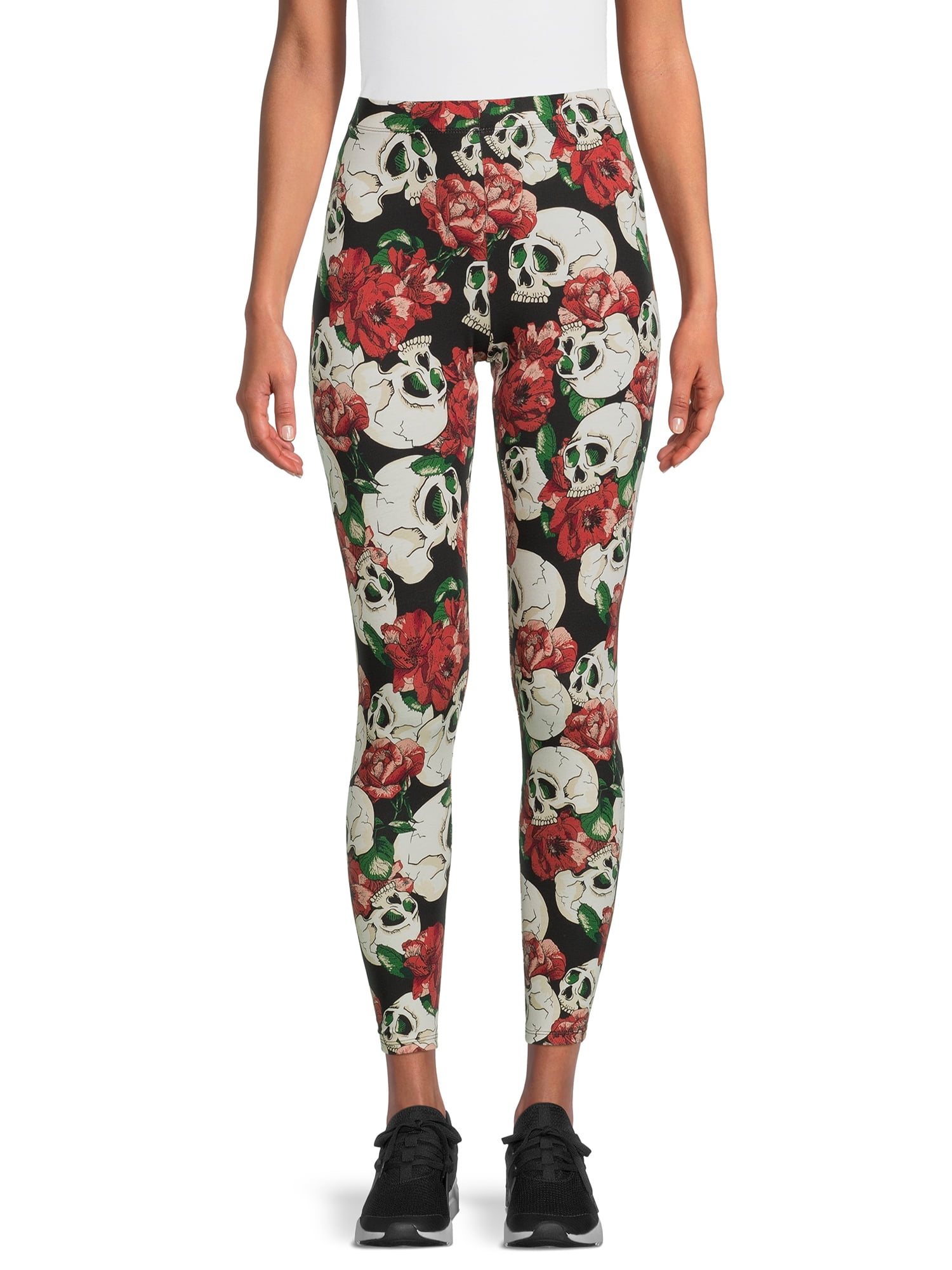 No Boundaries Juniors' Halloween Ankle Leggings