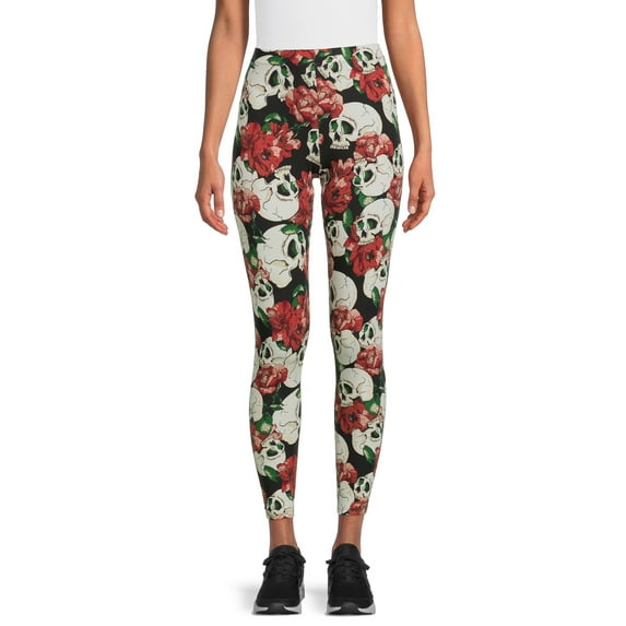 No Boundaries Juniors' Halloween Ankle Leggings