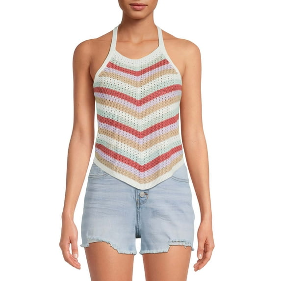 No Boundaries Juniors' Halter Tank Top
