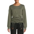 thumbnail image 1 of No Boundaries Juniors’ High Rib Sweatshirt, 1 of 5