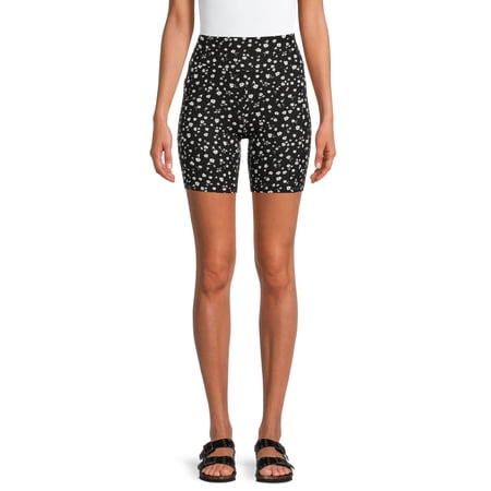 No Boundaries Juniors High Rise Bike Shorts, Sizes XS-3XL