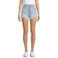 thumbnail image 1 of No Boundaries Juniors' High Rise Curvy Mom Shorts, 1 of 5