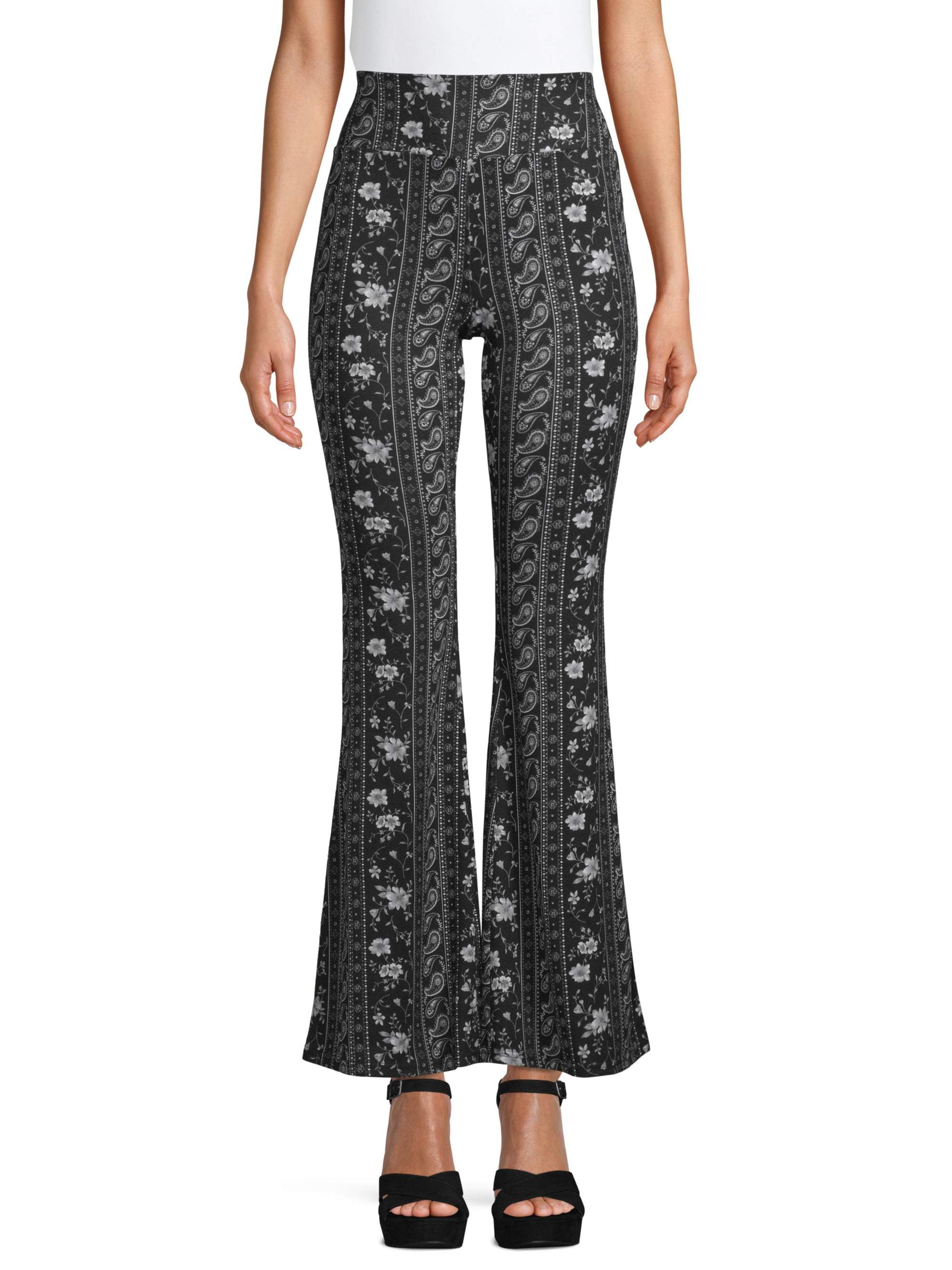 No Boundaries Juniors' High Rise Knit Flare Pants