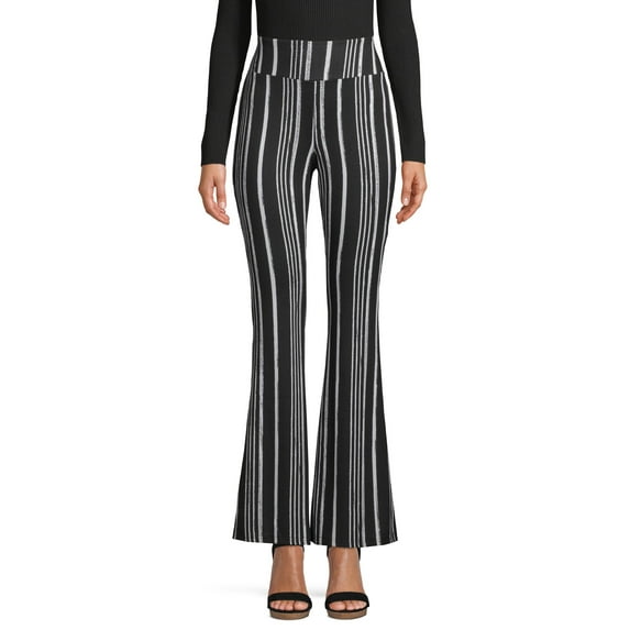 No Boundaries Juniors' High Rise Knit Flare Pants