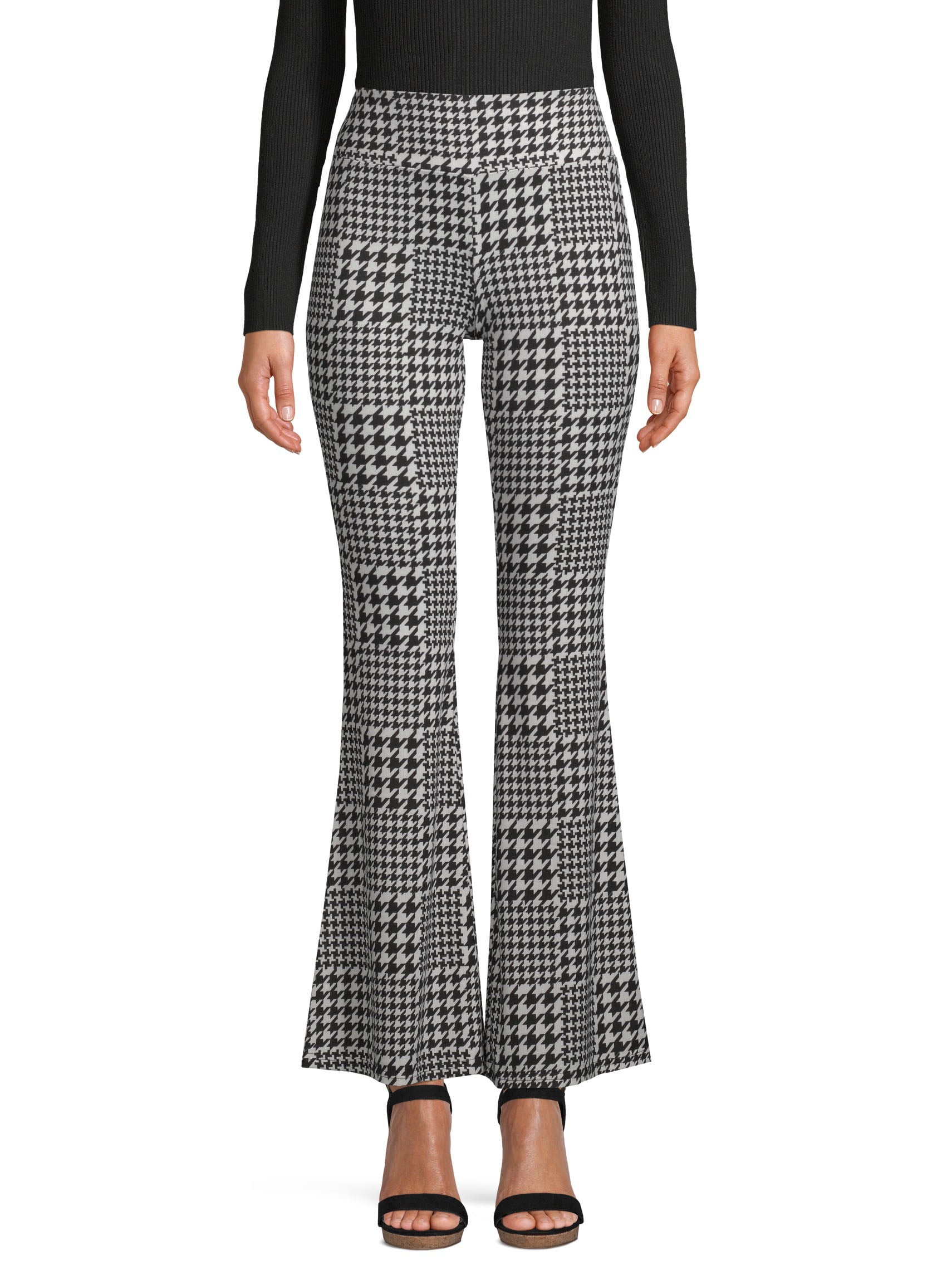 No Boundaries Juniors' High Rise Knit Flare Pants 